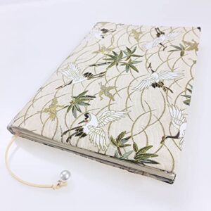 PUPUZAO A5 Book Cover Red Crowned Crane Hard Book Sleeve Cover