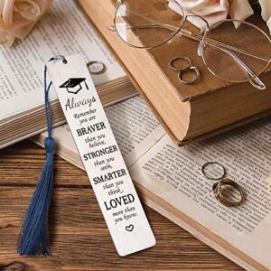 DoreenBow Inspirational Bookmark for Women 2023 Graduation Bookmarks with Tassel for Book Lover Graduation Bookmark Teacher Appreciation Gifts Back to School Bookmarks