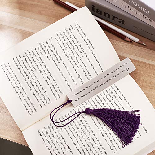 Inspirational Gift Bookmark 2021 Graduation Gifts for Girlfriend Her Sister Daughter Encouragement Bookmarks Book Lover Gifts (Always Remember You're Braver Than You Believe)