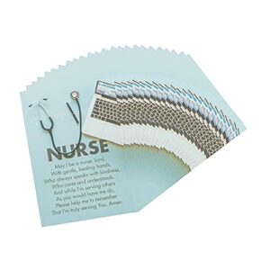 may i be a nurse, lord dusty blue 3 x 2 mini cardstock bookmarks pack of 24