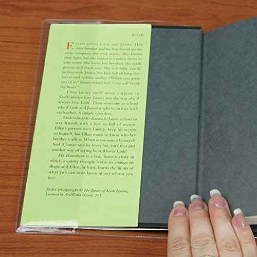 The Library Store Vista Gloves Adjustable Slip On Book Covers Fits Book up to 8 3/16 inches H 10 Pack