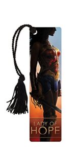 dc comics wonder woman movie (lady of hope) bookmark with tassel