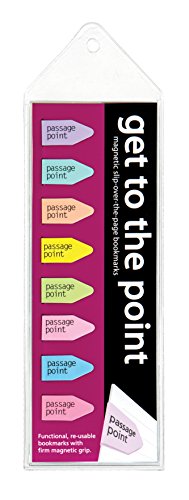 Get to The Point - Passage Point Magnetic Arrow Bookmarks - Pastel Set of 8 - Arrow Line Book Marker Pack is Ideal for Men, Women, Teachers, Librarians,Teens & Kids! Great for School & Work.