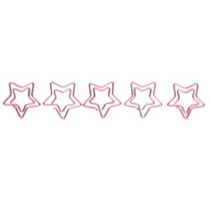 100Pcs Multifunctional Document Clip Cute Pink Star Shape Corner Clips Bookmark Metallic Paper Clips Page Markers Clips Bookmark Fixing Tool for Office