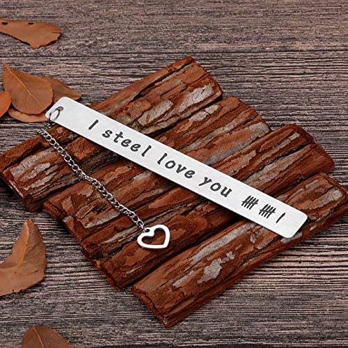 Valentines Day Anniversary Bookmark Gifts for Him Boyfriend Gifts from Girlfriend Her Boyfriend 11 Year Gifts for Husband Wife Couple Book Mark Birthday Christmas Wedding Gifts Long Distance Gifts