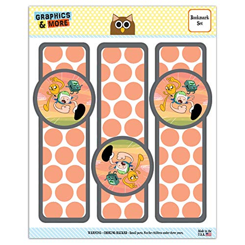 Adventure Time Finn and Jake Attack Friends Set of 3 Glossy Laminated Bookmarks