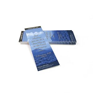 Christian Bookmark with Bible Verse, Pack of 25, Christian Life Themed, And Whatever You Do, Do It Heartily, Colossians 3:23-24