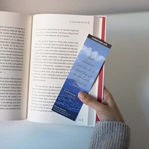 Christian Bookmark with Bible Verse, Pack of 25, Christian Life Themed, And Whatever You Do, Do It Heartily, Colossians 3:23-24