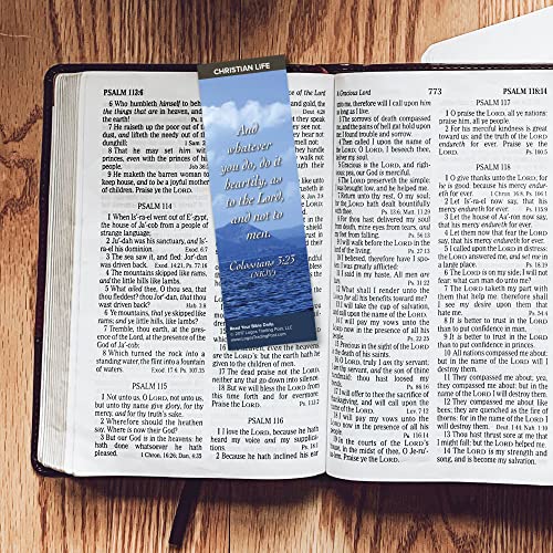 Christian Bookmark with Bible Verse, Pack of 25, Christian Life Themed, And Whatever You Do, Do It Heartily, Colossians 3:23-24