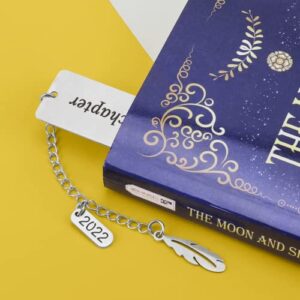 Enjoy Your Next Chapter Bookmark 2022, Retirement Gifts for Women, Book Lover, Coworker Leaving Gifts, Come with Gift Box and Best Wishes Card