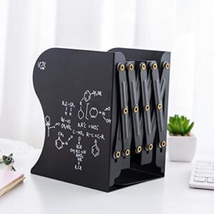 Expandable Bookends Adjustable Metal Bookcase Non-Skid Book Stand Holder Heavy Duty Book Storage Rack Split-up Book Shelf School Desktop Organizer for Magazine Textbook Album