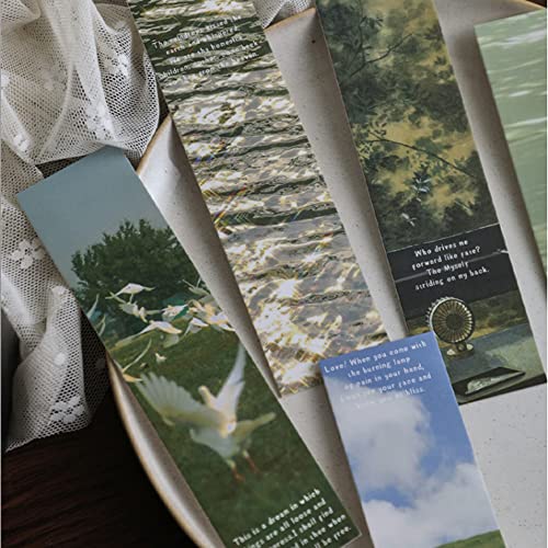 Inspirational Bookmarks Pack of 30 Motivational Beautiful Scenery Book Marks for Women Men Kids Teens Boys Girls Children Green Forest