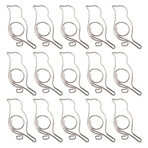 cabilock 20pcs paper clips bird binder clips cute animal bookmark clips page marker metal file note clips for office school supplies wedding party decor silver