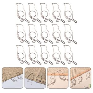 Cabilock 20Pcs Paper Clips Bird Binder Clips Cute Animal Bookmark Clips Page Marker Metal File Note Clips for Office School Supplies Wedding Party Decor Silver