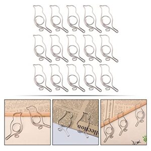 Cabilock 20Pcs Paper Clips Bird Binder Clips Cute Animal Bookmark Clips Page Marker Metal File Note Clips for Office School Supplies Wedding Party Decor Silver