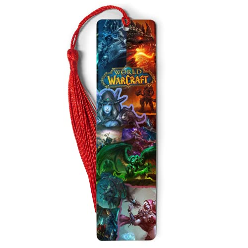 Bookmarks Ruler Metal World Bookography Warcraft Measure Collage Tassels Bookworm for Bookmark Book Reading Gift Bibliophile Christmas Ornament Markers