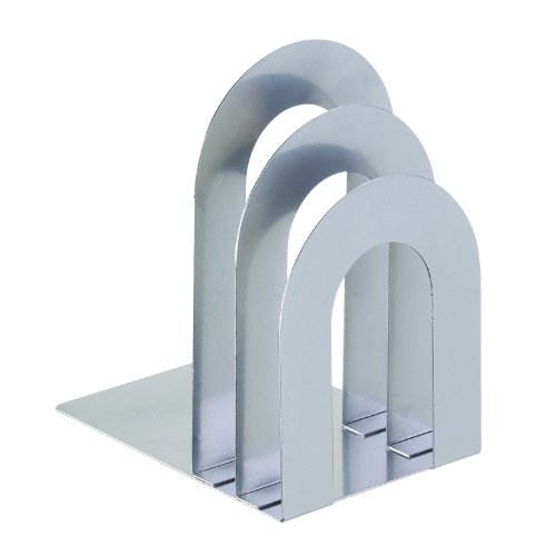 STEELMASTER Deluxe Bookend Sorter, Curved, 8.06 x 7 x 5 Inches, Silver (241873R50)