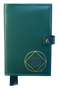 double narcotics anonymous na basic text & it works, how & why book cover medallion holder green
