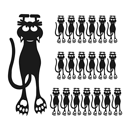 20Pcs Cat Bookmark for Men Women Book Lovers, Cute Curious Cat Paws for Locate Reading Progress, 3D PVC Cat Book Markers Cartoon Animal Book Marks for Birthday Present, Teachers Appreciation