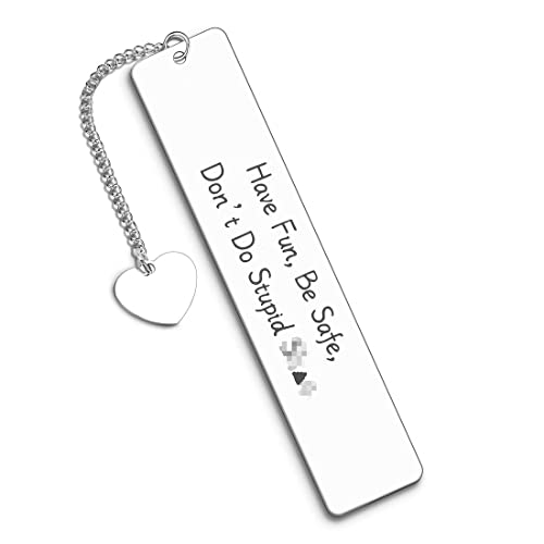 Don’t Do Stupid Funny Gifts Bookmark for Kids, Gag Christmas Gifts Idea for Son Daughter Grandson Granddaughter Valentine Birthday Stocking Stuffer Men Women, Graduation 2023 Gifts for Him Her Seniors