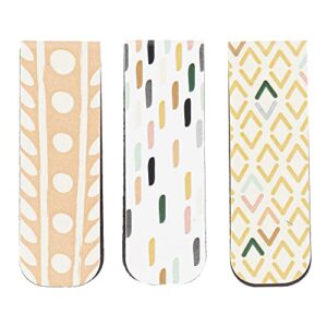 Salt & Light, Geo Pattern Magnetic Bookmarks, 1 Each of 6 Designs, 4 3/4 x 2 inches Each