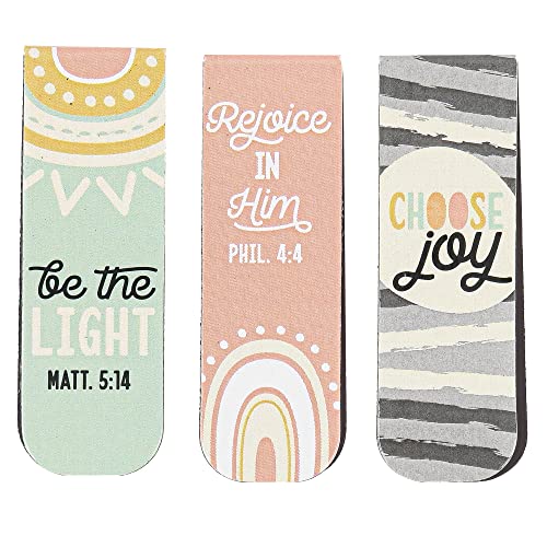 Salt & Light, Geo Pattern Magnetic Bookmarks, 1 Each of 6 Designs, 4 3/4 x 2 inches Each