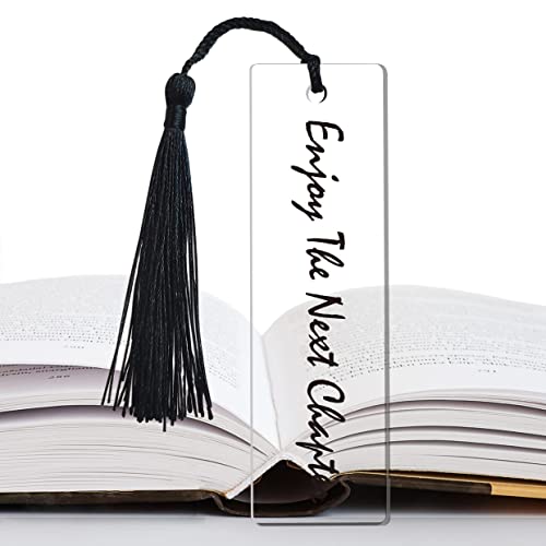 Enjoy The Next Chapter Funny Inspirational Bookmark, Funny Reader Gifts, Reading Gifts, Gift for Men and Women, Book Lover Friends Girl Sister Female Gifts