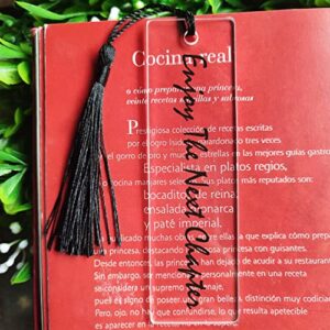 Enjoy The Next Chapter Funny Inspirational Bookmark, Funny Reader Gifts, Reading Gifts, Gift for Men and Women, Book Lover Friends Girl Sister Female Gifts