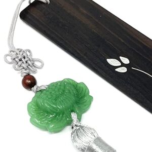 allydrew Sandalwood Bookmark with Pendant Tassel for Book Lovers an Readers, Water Lily