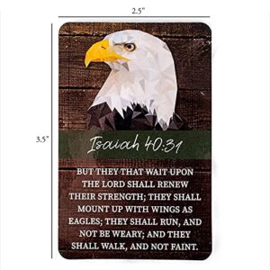 Wings of Eagles Brown 3.5 x 2.5 Cardstock Keepsake Bookmarks Pack of 12