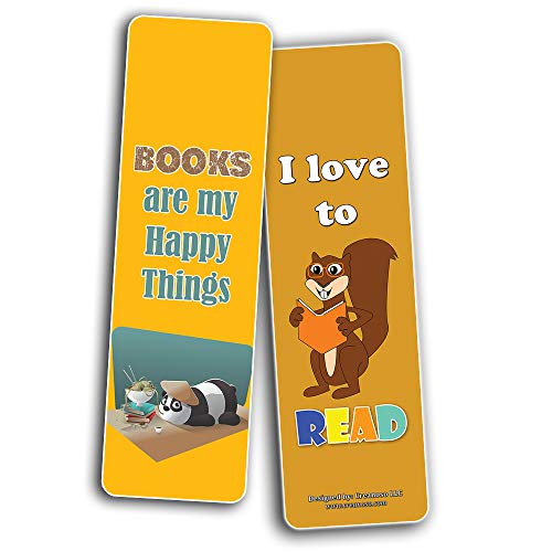 Creanoso Inspiring Bookmarks for Kids (12-Pack) - Animal Theme Reading Bookmarker Cards - Stocking Stuffers Gift for Kids, Children, Boys & Girls – Teacher and Classroom Rewards – School Gifts Set