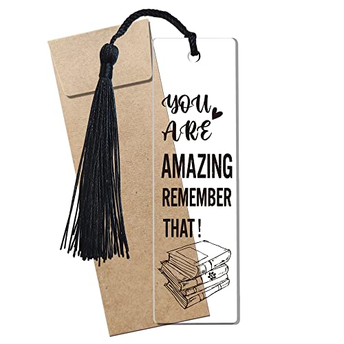 You are Amazing Remember That Inspirational Bookmark Gifts for Women Acrylic Bookmark for Girls Lovers Sister Daughter Book Bookworm for Female Friend Sister Gifts Friendship Gifts