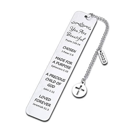 Inspirational Christian Bookmark Gifts for Women Stocking Stuffers Religious Gifts for Women Baptism Gifts for Girl Bible Verse Bookmark for Daughter Friend Birthday Christmas Baptism Church Gifts