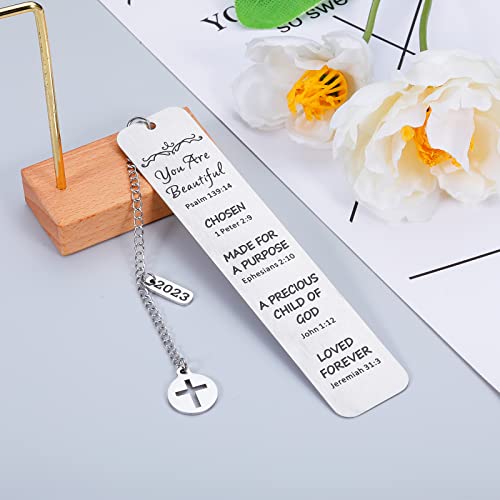 Inspirational Christian Bookmark Gifts for Women Stocking Stuffers Religious Gifts for Women Baptism Gifts for Girl Bible Verse Bookmark for Daughter Friend Birthday Christmas Baptism Church Gifts