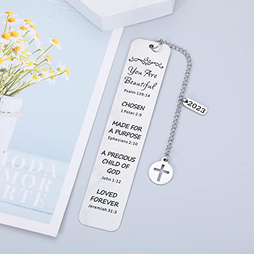 Inspirational Christian Bookmark Gifts for Women Stocking Stuffers Religious Gifts for Women Baptism Gifts for Girl Bible Verse Bookmark for Daughter Friend Birthday Christmas Baptism Church Gifts