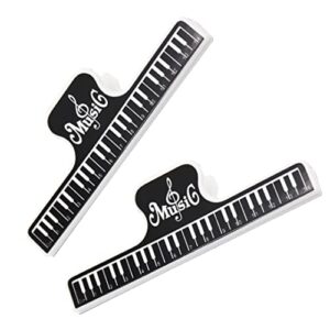 havamoasa 2pcs music book clip plastic sheet music holders page marker clips file clips for shops home office and school black