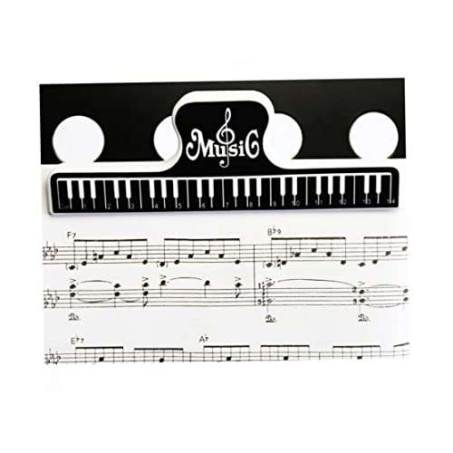 Havamoasa 2Pcs Music Book Clip Plastic Sheet Music Holders Page Marker Clips File Clips for Shops Home Office and School Black