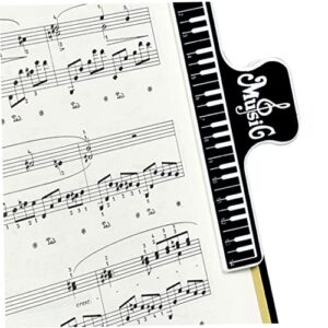 Havamoasa 2Pcs Music Book Clip Plastic Sheet Music Holders Page Marker Clips File Clips for Shops Home Office and School Black