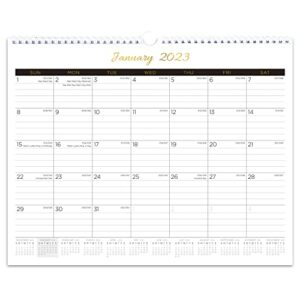 calendar 2023: monthly wall calendar with julian date, major holiday, thick paper, twin-wire binding, great for planning & organizing, 12 months hanging calendar from january 2023 to december 2023, size 14.5” x 11.5”