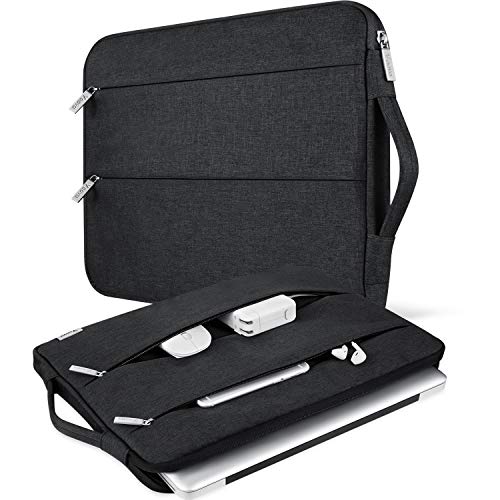 V Voova 13 13.3 14 Inch Laptop Sleeve Carrying Case Compatible with MacBook Air,MacBook Pro 14/M1,13.5" Surface Book 3/Laptop 4,HP Envy 13,Chromebook,Slim Computer Bag Cover with Handle,Black