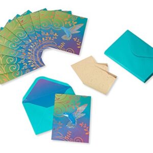 Papyrus Blank Cards with Envelopes, Hummingbird (12-Count)