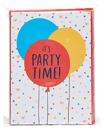 American Greetings Party Invitations and Envelopes Perfect for any Birthday or Special Occasion, Multi Color Balloons (25-Count)