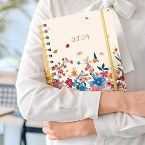 Planner 2023-2024 - 2023-2024 Planner, July 2023 - June 2024, Weekly & Monthly Planner 2023-2024 with Monthly Tabs, 6.4" x 8.5", Inner Pocket, Thick Paper, Colorful Flower