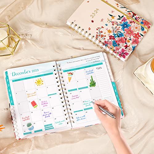 Planner 2023-2024 - 2023-2024 Planner, July 2023 - June 2024, Weekly & Monthly Planner 2023-2024 with Monthly Tabs, 6.4" x 8.5", Inner Pocket, Thick Paper, Colorful Flower