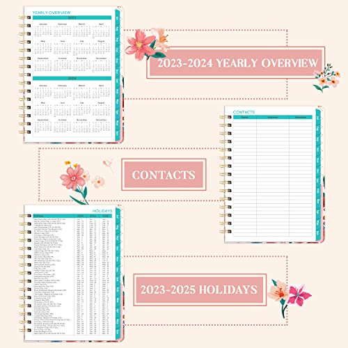 Planner 2023-2024 - 2023-2024 Planner, July 2023 - June 2024, Weekly & Monthly Planner 2023-2024 with Monthly Tabs, 6.4" x 8.5", Inner Pocket, Thick Paper, Colorful Flower