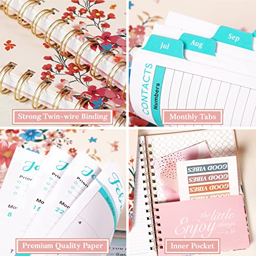Planner 2023-2024 - 2023-2024 Planner, July 2023 - June 2024, Weekly & Monthly Planner 2023-2024 with Monthly Tabs, 6.4" x 8.5", Inner Pocket, Thick Paper, Colorful Flower