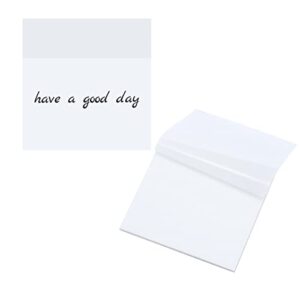 Transparent Sticky Notes, 100 Sheets Waterproof Self-Adhesive Pad, Transparent Sticky Note Pads for Reading, Studying, Home, Office, School