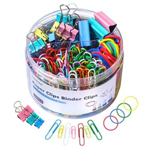 Paper Clips Binder Clips,300PCS Colorful Office Paper Clips Large,Clips Paper Clip,Small Paper Clips Clip Small Binder Clips,Paperclips Medium Binder Clips,Paper Clips Assorted Sizes Paper Clips Bulk