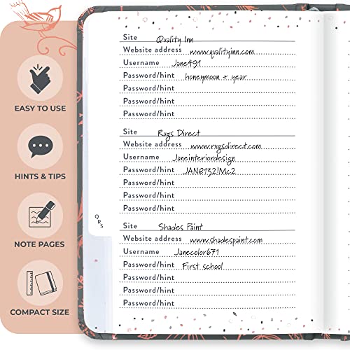 Boxclever Press Password Book with Alphabetical Tabs. Never Forget a Password Again! Easy to Use Password Keeper for All Your Internet Details. Untitled Password Notebook - 6 x 4.5''