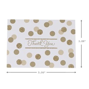 Hallmark Thank You Cards, Gold Foil and Glitter Dots (40 Thank You Notes with Envelopes for Wedding, Bridal Shower, Baby Shower, Graduation)